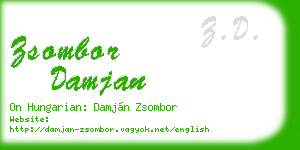 zsombor damjan business card